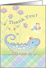 Thank You with a Cute Lizard Ladybugs and a Butterfly. card