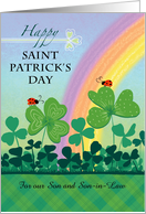 for Son and Son-in-Law Saint Patrick’s Day 4 Leaf Shamrocks card