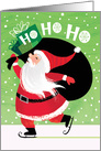 Humorous Santa Christmas Sanitation Business for Employee card
