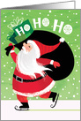 Humorous Santa Christmas Sanitation Business for Customer card
