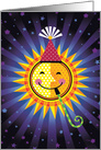 Stars Sun Happy Birthday Universe card