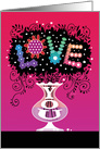 Love Bouquet Valentine Colorful Flowers card