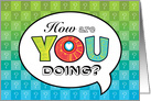 Thinking of You Twin Quirky Lettering card