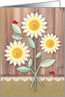 Rustic Daisy Lady Bugs Happy Mother’s Day For Mom From All Children card