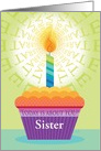 Sister Birthday Cupcake Celebrate card