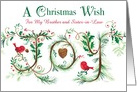 For My Brother and Sister-in-Law Merry Christmas Joy Pine Branches card