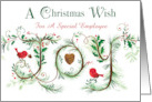 Business Custom Christmas Wish For Employee Hand Lettered card