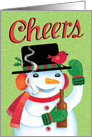 Humor Smoking Snowman Beer Christmas Holidays card