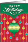 Business Happy Holidays Ornament Snowflakes Corporate card