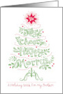 Brother Christmas Tree Jolly Cheery Happy Merry card