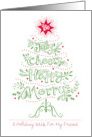 Friend Christmas Tree Jolly Cheery Happy Merry card