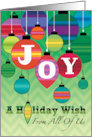 From All Of Us Business Holiday Wish Christmas Joy Ornaments card