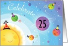 Happy Birthday Planets Sun Universe Party Hat Custom Years card