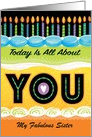Fabulous Sister Birthday Cake Candles About You Customize card