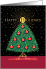 Happy Holidays Christmas Tree Ornaments card