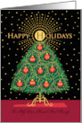 Friend And Family Happy Holidays Christmas Tree Ornaments card