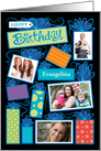 Happy Birthday Presents Custom Photo Initial Letter E card