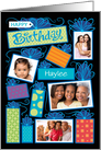 Happy Birthday Presents Custom Photo Initial Letter H card