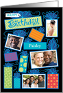 Happy Birthday Presents Custom Photo Initial Letter P card