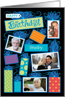 Happy Birthday Presents Custom Photo Initial Letter S card