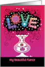 Fiance Valentine Bouquet Love Custom Relationship Fowers Love card