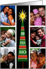 6 Custom Photos Ho Ho Ho Christmas Tree Custom Photo card