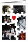 Custom Photo Puzzle Pieces With Heart card