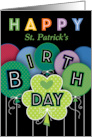 St. Patrick’s Birthday Shamrock Balloon card