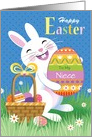 Niece Easter Bunny With Giant Egg card