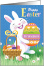 Grandson Easter Bunny With Giant Egg card