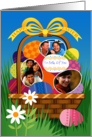 Both of you Custom Photo Easter Basket Eggs card