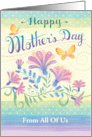 From All Of Us Mother’s Day Floral Vine With Yellow Butterflies card
