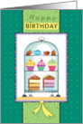 Happy Birthday Cupcakes Treats Heart Sprinkles card