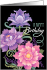 Happy Birthday Romantic Pink Peony Floral card