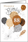 88th Happy Birthday Animal Pattern Balloon Leopard Zebra Tiger card