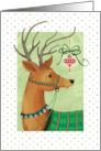 Reindeer With Christmas Ornament On Antler card