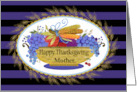 For Mother Thanksgiving Hand Painted Fall Harvest Basket card