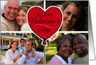 Valentine Custom Photo Collage Heart Balloon card