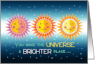 Encouragement Brighter Universe Smiling Sun card