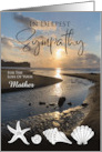 Mother Sympathy Coastal Beach Scene With Shells card