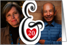 Custom Photo Valentine’s 20th Wedding Anniversary Ampersand Red Heart card