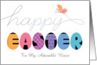 Niece Happy Easter Eggs Hand Lettered card