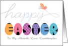 Great Granddaughter Happy Easter Eggs Hand Lettered card