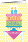 Granddaughter 18th Birthday Cake With Numeral Candles card