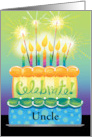 Uncle Celebrate Sparkler Birthday Cake With Candles card