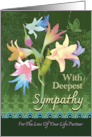 Loss Of Life Partner Sympathy Multicolor Day Lilies Butterfly card