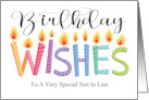 Son In Law Birthday Wish Candles card