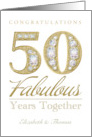 50th Golden Wedding Anniversary Custom Name card