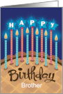 Brother Happy Birthday Chocolate Cake Candles card