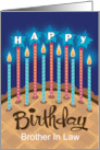 Brother in Law Happy Birthday Chocolate Cake Candles card